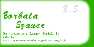 borbala szauer business card